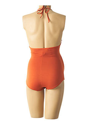 Maillot de bain maternité empiècements marron CACHE COEUR femme