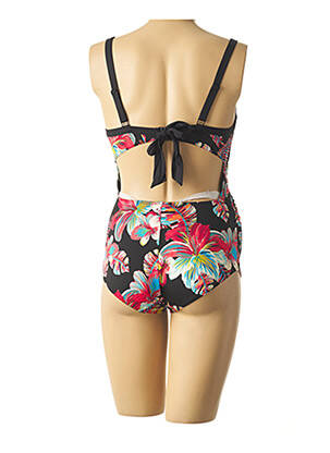 Maillot de bain maternité imprimé fleurs noir CACHE COEUR femme