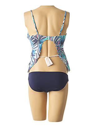 Maillot de bain maternité imprimé fleurs bleu CACHE COEUR femme