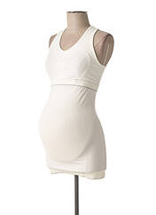 T-shirt / Top maternité blanc CACHE COEUR pour femme seconde vue
