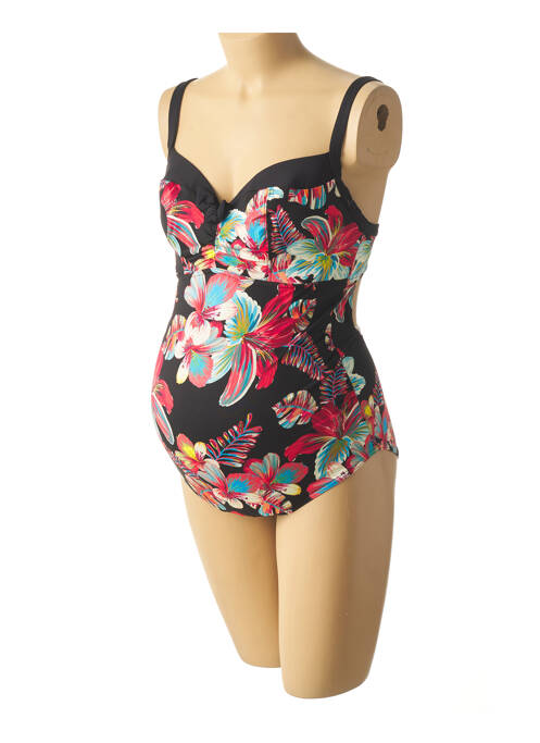 Maillot de bain maternité imprimé fleurs noir CACHE COEUR femme