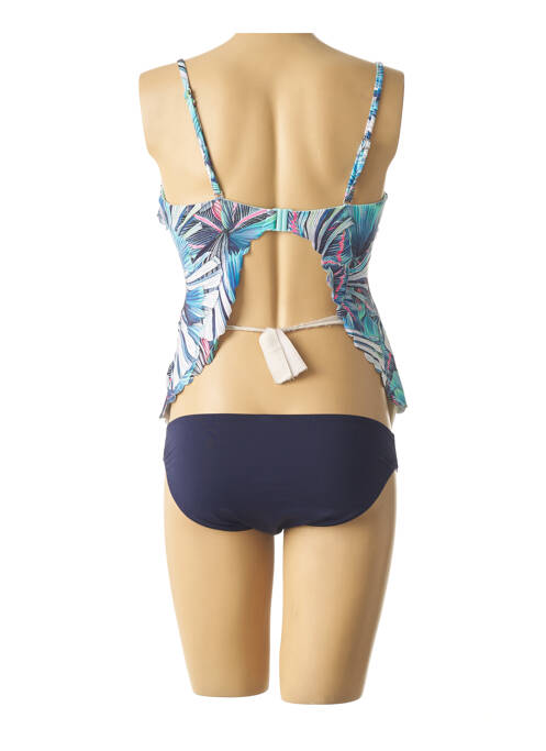 Maillot de bain maternité imprimé fleurs bleu CACHE COEUR femme