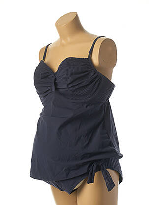 Maillot de bain maternité stretch bleu CACHE COEUR femme