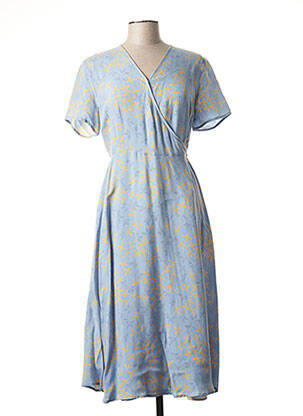 Robe mi-longue bleu BRUNO SAINT HILAIRE pour femme