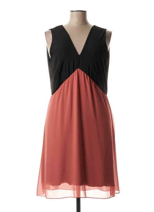 Robe mi-longue marron LA FEE MARABOUTEE pour femme