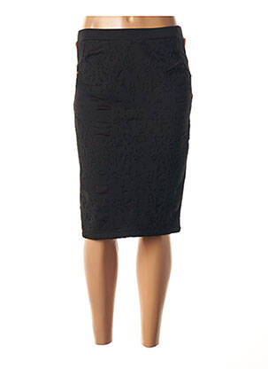 Jupe mi-longue stretch noir NÜ femme