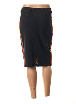 Jupe mi-longue stretch noir NÜ femme
