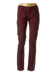 Jeans coupe slim slim taille basse rouge I.CODE (By IKKS) femme