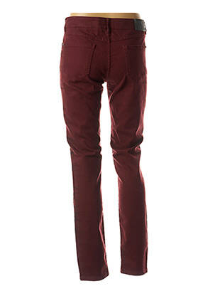 Jeans coupe slim slim taille basse rouge I.CODE (By IKKS) femme