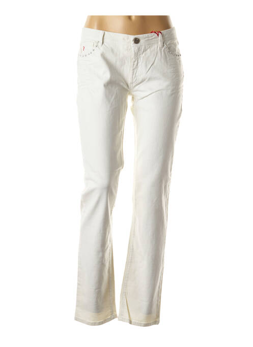 Jeans coupe slim blanc I.CODE (By IKKS) pour femme