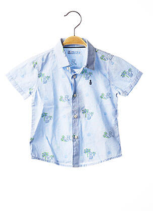 Chemise manches courtes bleu MAYORAL pour garçon