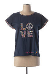 T-shirt bleu LEO & UGO pour femme seconde vue