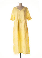 Robe mi-longue jaune KAFFE pour femme seconde vue