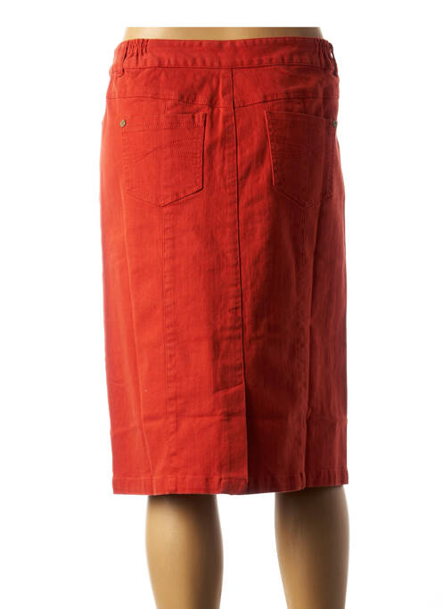 Jupe mi-longue orange JAC JAC pour femme