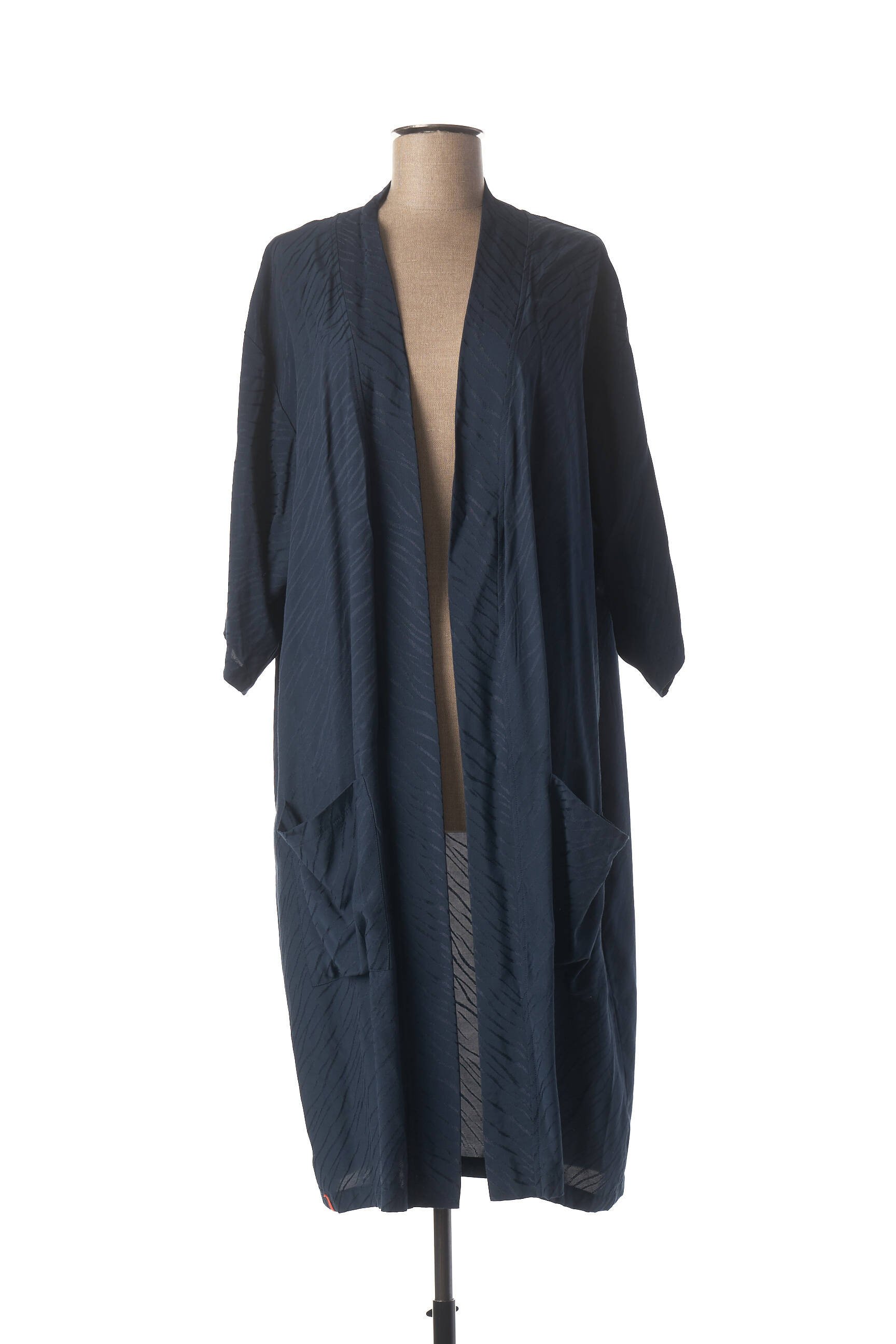 Veste casual coupe droite bleu MAEVY femme