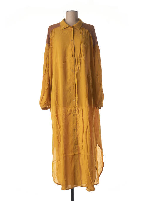 Robe longue jaune WILD pour femme