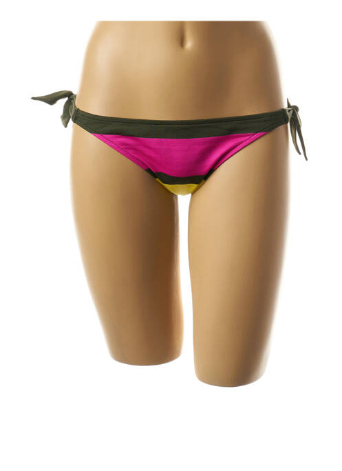 Bas de maillot de bain imprimé rayures culotte rose ANDRES SARDA femme