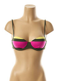 Haut de maillot de bain stretch haut soutien-gorge moulé vert ANDRES SARDA femme