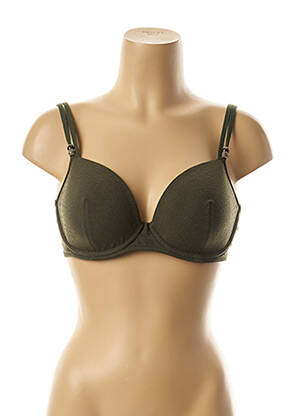 Haut de maillot de bain stretch haut soutien-gorge moulé vert ANDRES SARDA femme