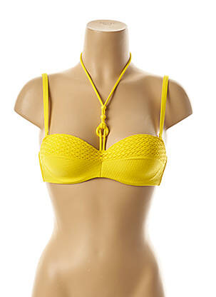 Haut de maillot de bain stretch haut soutien-gorge moulé jaune MARIE JO femme