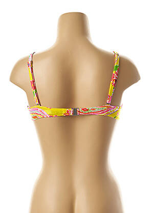Haut de maillot de bain stretch jaune ANTIGEL femme
