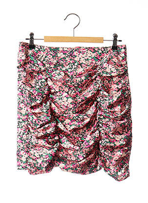 Jupe courte fermeture zippée au dos rose QED LONDON femme
