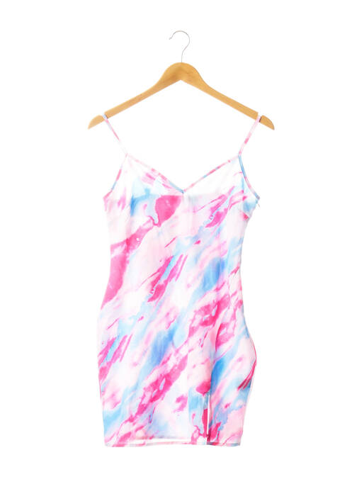 Robe courte coupe cintrée fines bretelles rose BOOHOO femme