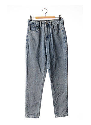 Jeans coupe slim effet usé délavé taille haute bleu NASTY GAL femme