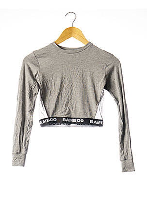 T-shirt gris BAMBOO pour femme
