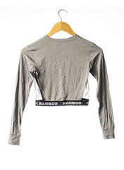 T-shirt gris BAMBOO pour femme seconde vue