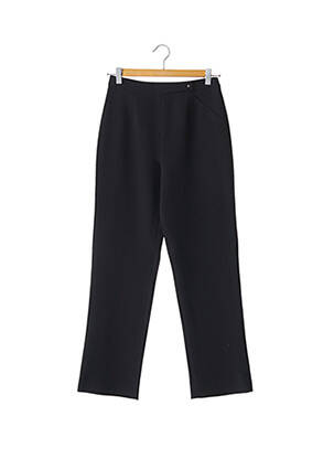 Pantalon droit tissage crêpe taille haute noir GIORGIO ARMANI femme