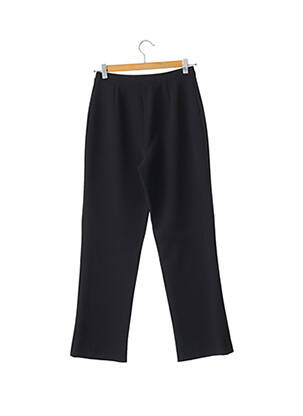 Pantalon droit tissage crêpe taille haute noir GIORGIO ARMANI femme