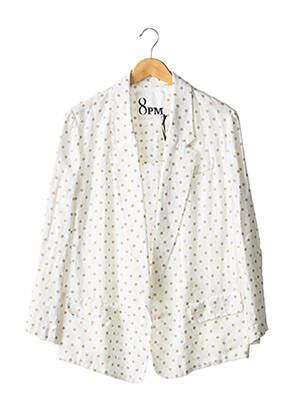 Veste casual col tailleur blanc 8PM femme
