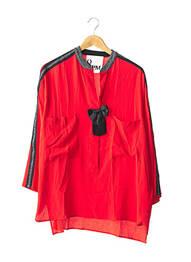 Blouse col rond manches longues orange 8PM femme
