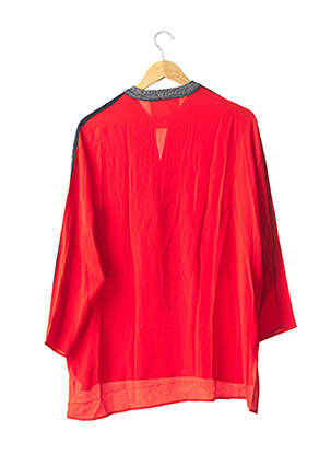 Blouse col rond manches longues orange 8PM femme