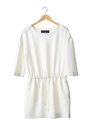Robe courte manches 3/4 manches 3/4 blanc CHARLOTTE ESKILDSEN femme