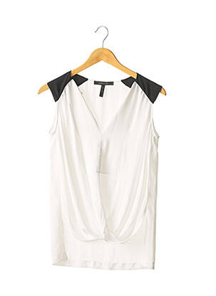 Blouse manches courtes manches courtes beige BCBGMAXAZRIA femme