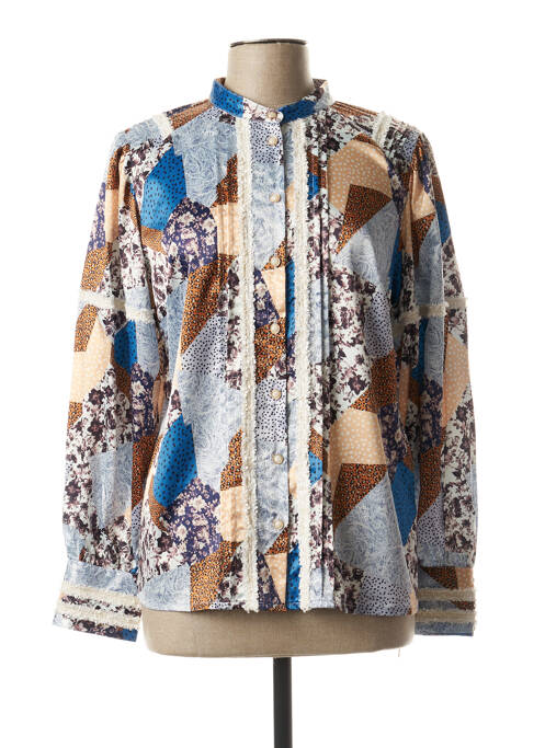 Chemisier bleu LESLIE pour femme