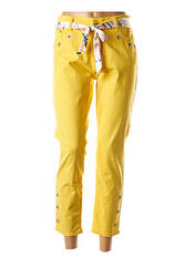 Pantalon 7/8 jaune LESLIE pour femme seconde vue