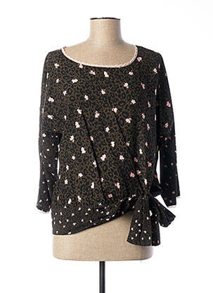 Blouse tissage popeline manches longues vert PAUL BRIAL femme