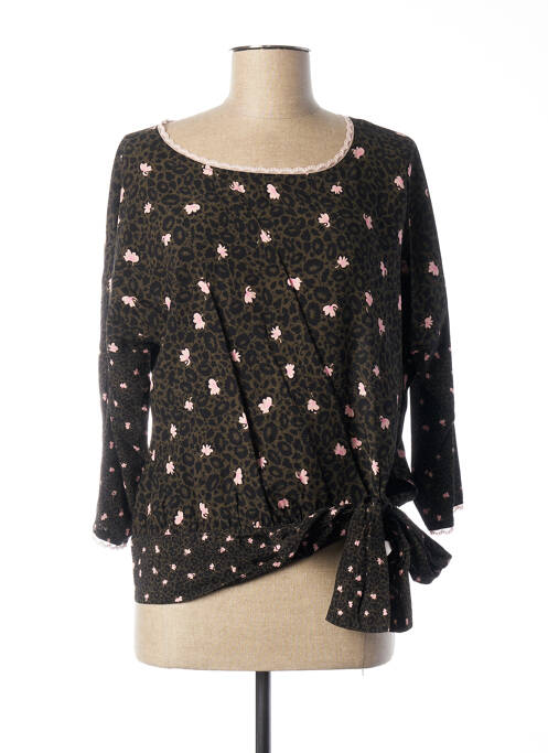 Blouse imprimé fleurs manches longues vert PAUL BRIAL femme