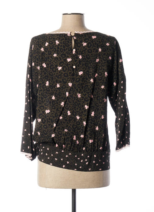 Blouse imprimé fleurs manches longues vert PAUL BRIAL femme
