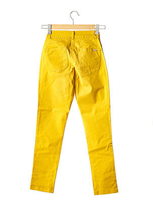 Pantalon droit stretch taille normale jaune MALOKA femme