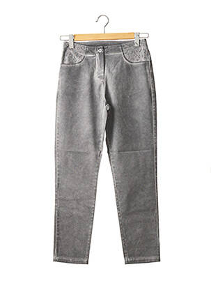 Pantalon droit gris MALOKA pour femme