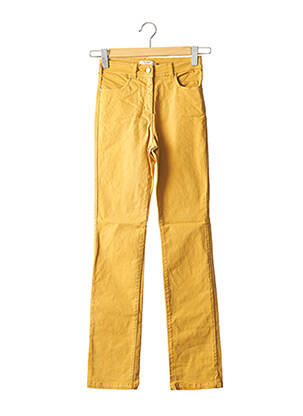 Pantalon droit jaune PAUL BRIAL pour femme