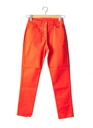 Pantalon droit orange MALOKA pour femme
