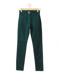 Pantalon droit stretch taille normale vert PAUL BRIAL femme