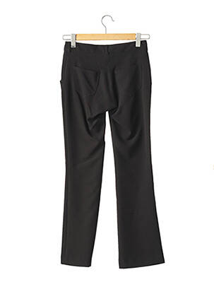 Pantalon droit fermeture zippée sous rabat boutonné taille normale noir PAUL BRIAL femme