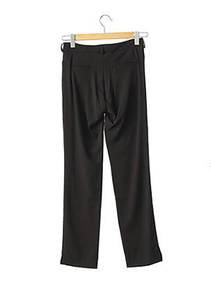 Pantalon droit tissage crêpe taille normale noir PAUL BRIAL femme