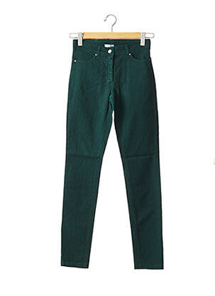 Pantalon droit vert PAUL BRIAL pour femme